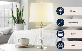 Max 27" Crystal LED Table Lamp