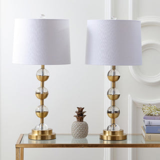 Zoe 27.5" Crystal LED Table Lamp, Set of 2