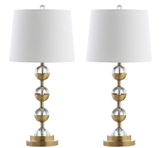 Zoe 27.5" Crystal LED Table Lamp, Set of 2