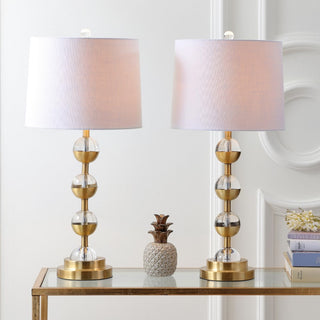 Zoe 27.5" Crystal LED Table Lamp, Set of 2