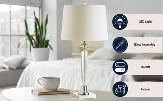 Casey 28.25" Crystal LED Table Lamp