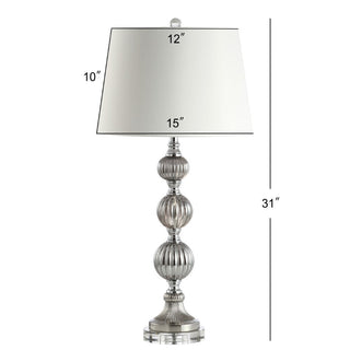 Belfast 31" Triple Sphere Glass/Crystal LED Table Lamp