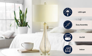 Rambla 32.75" Glass/Crystal LED Table Lamp