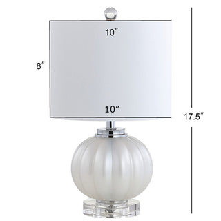 Broadway 17.5" Glass/Crystal LED Table Lamp