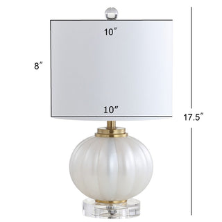 Broadway 17.5" Glass/Crystal LED Table Lamp