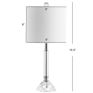 Okarito 19.5" Crystal Column/Metal LED Table Lamp