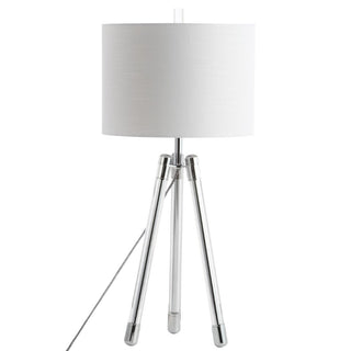 Atlas 30.5" Surveyor's Tripod Crystal/Metal LED Table Lamp