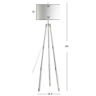 Kaka 60" Surveyor's Tripod Metal/Crystal LED Floor Lamp