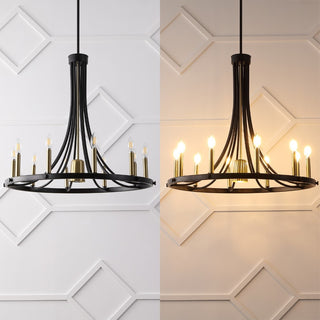 Mansfield Adjustable Iron Transitional Modern LED Chandelier