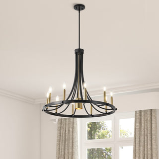 Mansfield Adjustable Iron Transitional Modern LED Chandelier