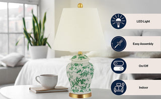 Danny 22" Chinoiserie LED Table Lamp