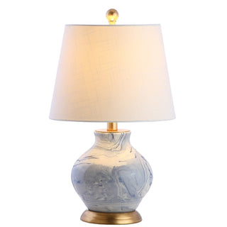 Skyler 20.5" Marbleized Ceramic LED Table Lamp