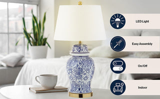 Fabian 29.5" Ceramic LED Table Lamp