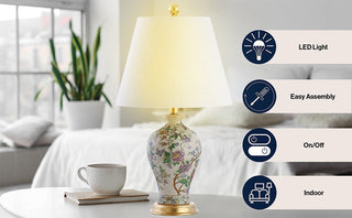 Mina 24" Floral LED Table Lamp