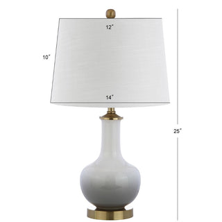 Joe 25" Ceramic/Brass LED Table Lamp