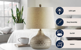 Jace 22" Honeycomb LED Table Lamp