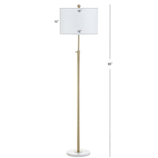 Musa 65" Adjustable Metal/Marble LED Floor Lamp