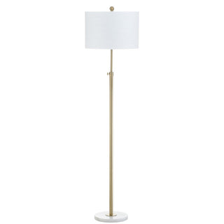 Musa 65" Adjustable Metal/Marble LED Floor Lamp