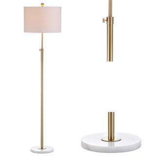 Musa 65" Adjustable Metal/Marble LED Floor Lamp