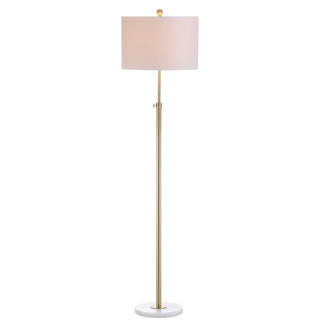 Musa 65" Adjustable Metal/Marble LED Floor Lamp