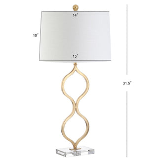 Larry 31.5" Metal/Crystal LED Table Lamp