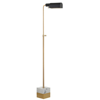 Felix 56.5" Adjustable Brass Library LED Floor Lamp