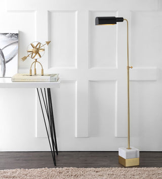 Felix 56.5" Adjustable Brass Library LED Floor Lamp