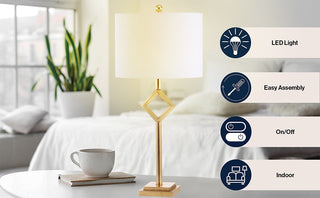 Paola 30.75" Metal/Resin LED Table Lamp