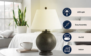 Lena 26" Resin LED Table Lamp