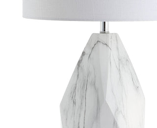 Royal 25.5" Ceramic Marble/Crystal LED Table Lamp