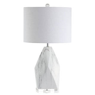 Royal 25.5" Ceramic Marble/Crystal LED Table Lamp