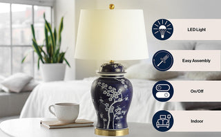 Edinburgh 29.5" Ginger Jar Ceramic/Metal LED Table Lamp