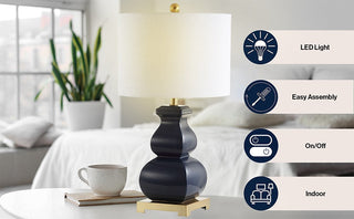 Grant 25.5" Ceramic LED Table Lamp