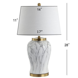 Winter 28" Ceramic Marble LED Table Lamp