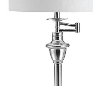 Iris 60" Metal/Glass LED Side Table and Floor Lamp