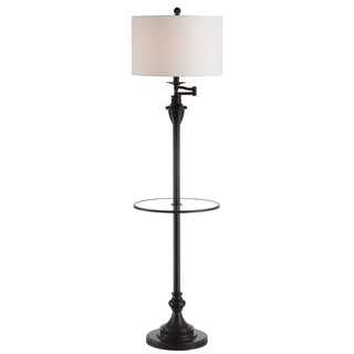 Iris 60" Metal/Glass LED Side Table and Floor Lamp