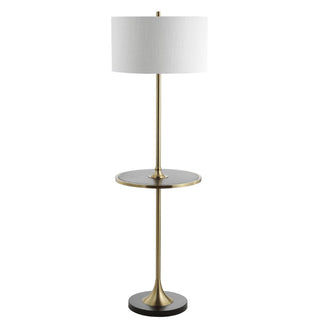 Jamari 59" Metal/Wood LED Floor Lamp with Table