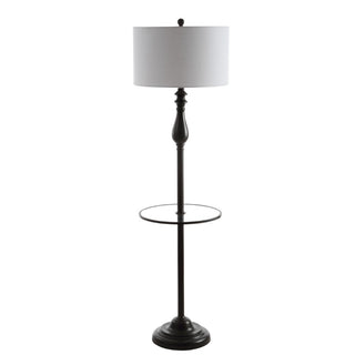 Leanna 60" Metal/Glass LED Side Table and Floor Lamp