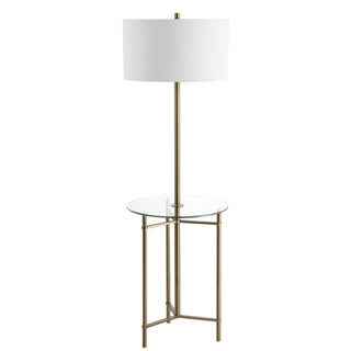 Brooklyn 59" Metal/Glass LED Side Table and Floor Lamp