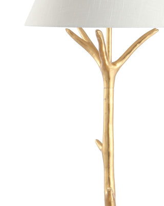 Asclepias 63.5" Faux Bois Resin LED Floor Lamp