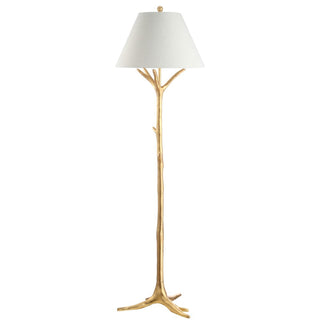 Asclepias 63.5" Faux Bois Resin LED Floor Lamp