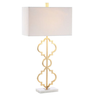 Lindbergh 32" Iron Ogee Trellis Modern LED Table Lamp