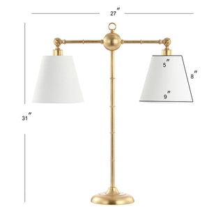 Angelonia 31" 2-Light Library Metal LED Table Lamp