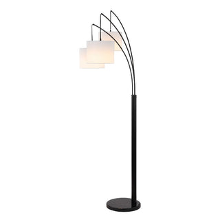 Overarching 78.5" Mid-Century Modern Head-Adjustable Iron LED Arc Floor Lamp