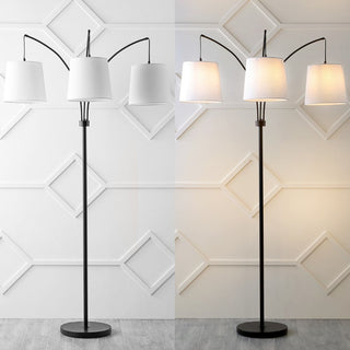 Enzo 72.5" Mid-Century Modern Head-Adjustable Iron LED Arc Floor Lamp