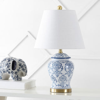 Griffith 22.25" Traditional Classic Chinoiserie Ceramic LED Table Lamp