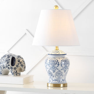 Griffith 22.25" Traditional Classic Chinoiserie Ceramic LED Table Lamp