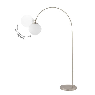 Basque Arc 71" Coastal Vintage Iron LED Floor Lamp