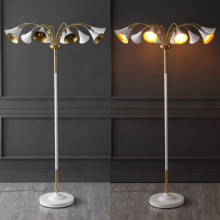 Cone 61" 10-Light Mid-Century Modern Iron Medusa Multi Head LED Floor Lamp