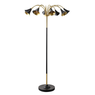 Cone 61" 10-Light Mid-Century Modern Iron Medusa Multi Head LED Floor Lamp